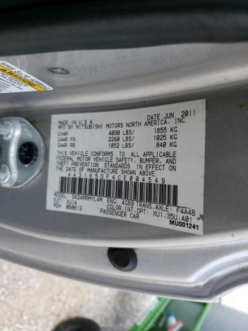 Photo 10 from auction – 2012 MITSUBISHI ECLIPSE GS with VIN 4A31K5DF4CE004549