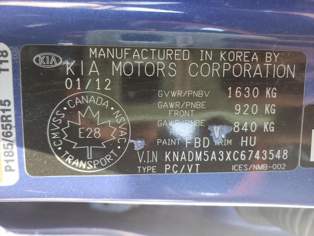 Foto 10 de la subasta – 2012 KIA RIO LX con VIN KNADM5A3XC6743548