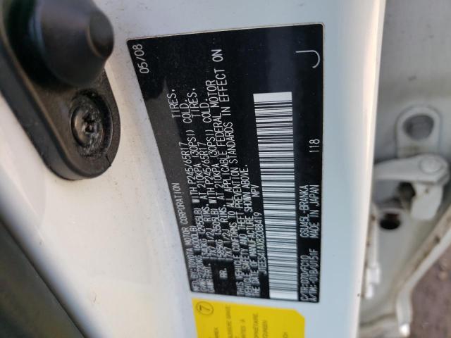 Photo 10 from auction – 2008 TOYOTA HIGHLANDER with VIN JTEES41AX82088419