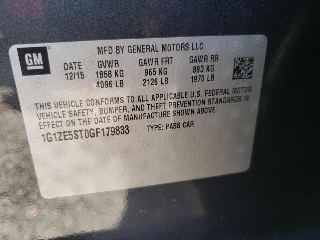 Photo 10 from auction – 2016 CHEVROLET MALIBU LT with VIN 1G1ZE5ST0GF179833