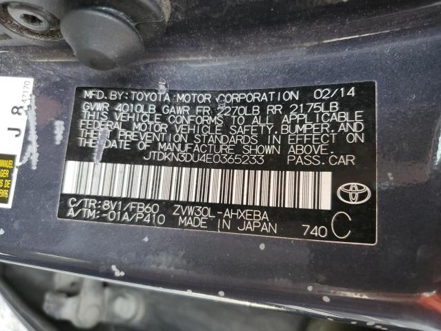 Photo 10 from auction – 2014 TOYOTA PRIUS with VIN JTDKN3DU4E0365233