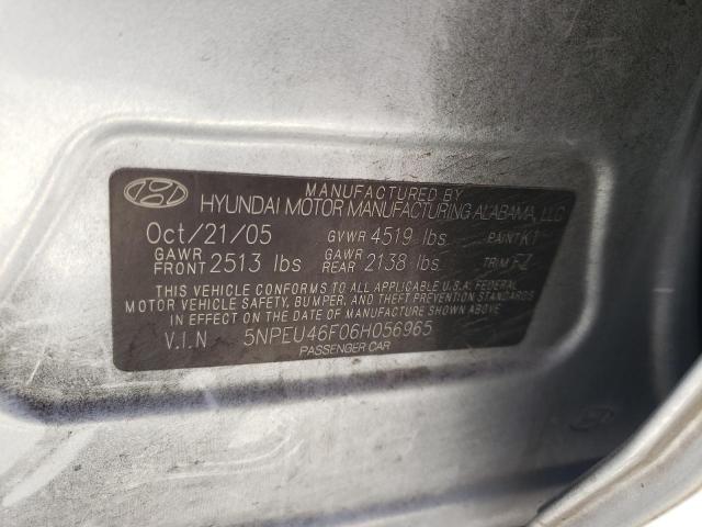 Photo 10 from auction – 2006 HYUNDAI SONATA GLS with VIN 5NPEU46F06H056965