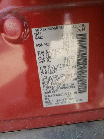Photo 10 from auction – 2014 NISSAN ROGUE S with VIN 5N1AT2MT0EC851695