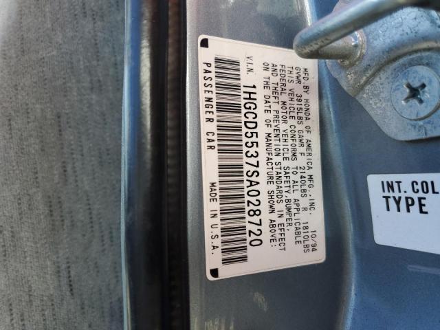 Photo 10 from auction – 1995 HONDA ACCORD LX with VIN 1HGCD5537SA028720