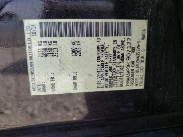 Photo 10 from auction – 2014 NISSAN MAXIMA S with VIN 1N4AA5AP3EC907122