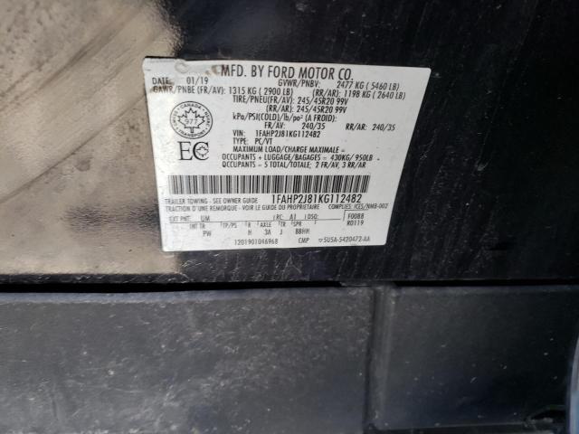 Photo 10 from auction – 2019 FORD TAURUS LIM with VIN 1FAHP2J81KG112482