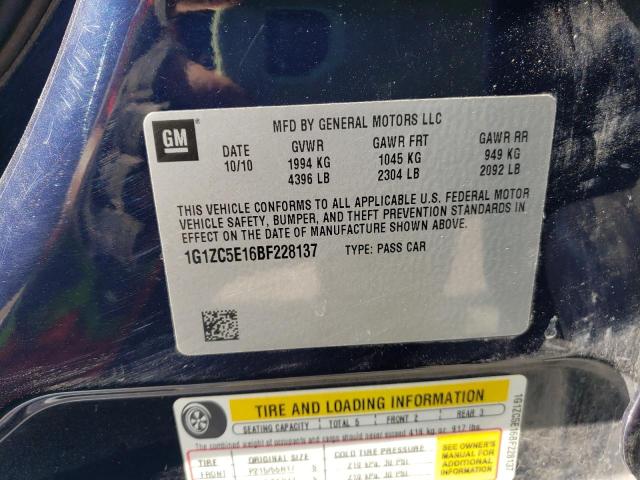 Photo 10 from auction – 2011 CHEVROLET MALIBU 1LT with VIN 1G1ZC5E16BF228137