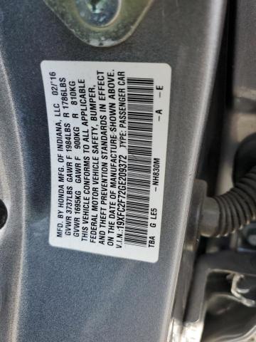 Photo 10 from auction – 2016 HONDA CIVIC EX with VIN 19XFC2F72GE209372