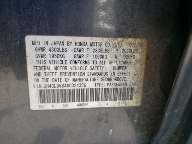 Photo 10 from auction – 2006 ACURA TSX with VIN JH4CL96846C034356
