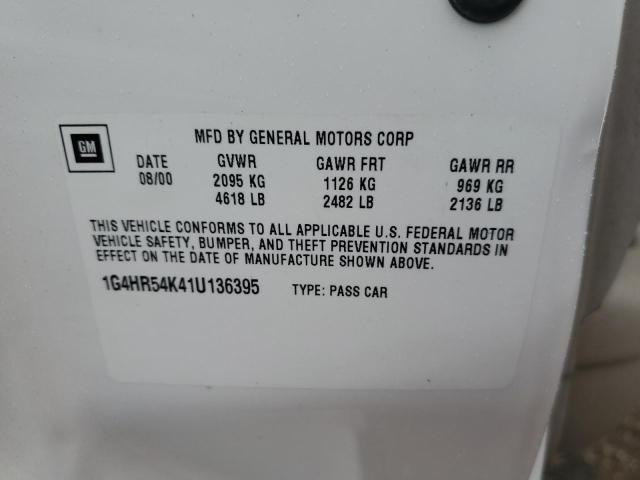 Photo 10 from auction – 2001 BUICK LESABRE LI with VIN 1G4HR54K41U136395