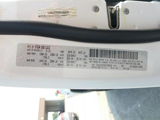 Photo 10 from auction – 2016 JEEP COMPASS LA with VIN 1C4NJDEB3GD768028
