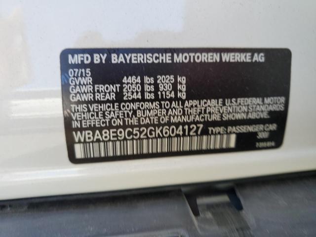 Photo 10 from auction – 2016 BMW 328 I SULE with VIN WBA8E9C52GK604127