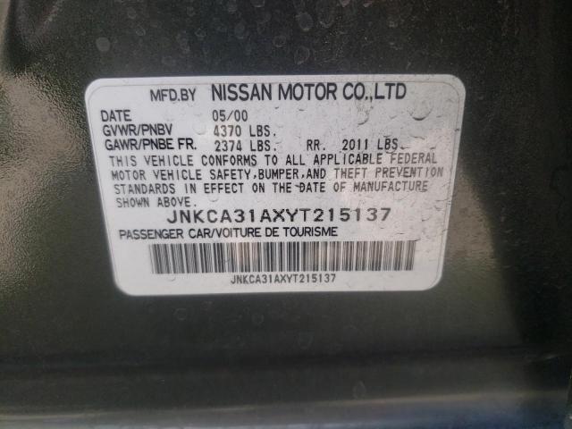 Photo 10 from auction – 2000 INFINITI I30 with VIN JNKCA31AXYT215137