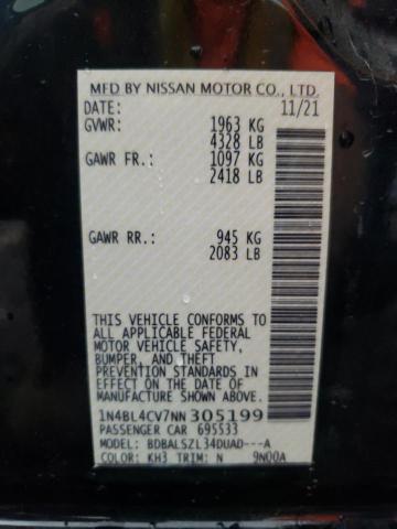 Photo 10 from auction – 2022 NISSAN ALTIMA SR with VIN 1N4BL4CV7NN305199