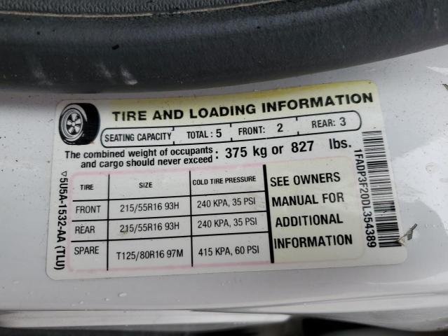 Photo 10 from auction – 2013 FORD FOCUS SE with VIN 1FADP3F20DL354389