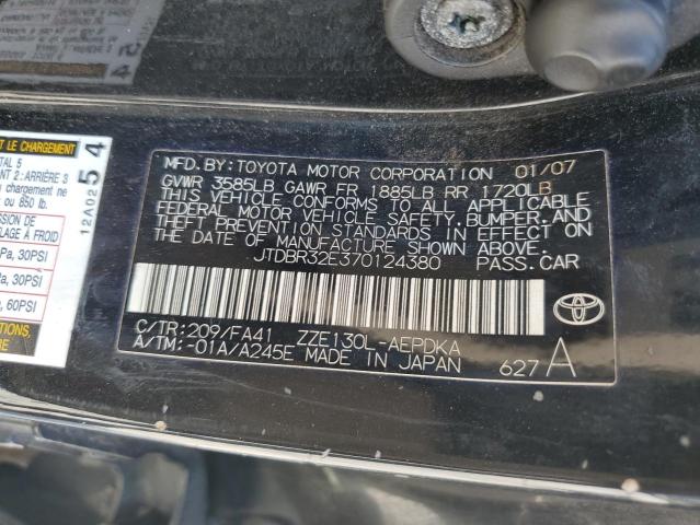 Photo 10 from auction – 2007 TOYOTA COROLLA CE with VIN JTDBR32E370124380