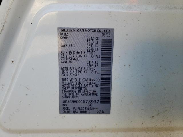 Zdjęcie 10 z aukcji – 2013 NISSAN PATHFINDER z VIN 5N1AR2MN0DC678937