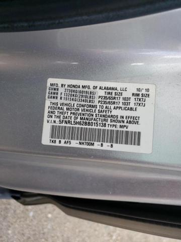 Photo 10 from auction – 2011 HONDA ODYSSEY EX with VIN 5FNRL5H62BB015138