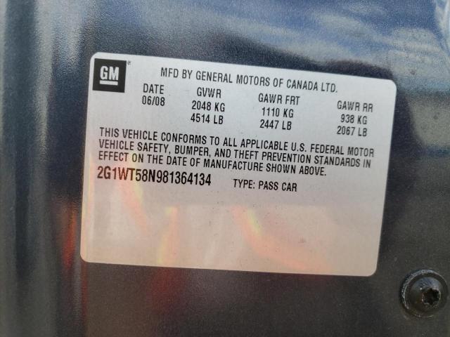 Photo 10 from auction – 2008 CHEVROLET IMPALA LT with VIN 2G1WT58N981364134