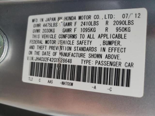 Photo 10 from auction – 2012 ACURA TSX with VIN JH4CU2F42CC028648