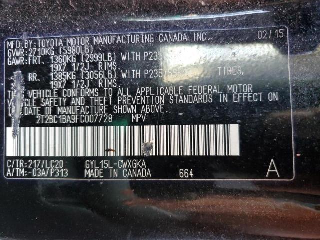 Photo 10 from auction – 2015 LEXUS RX 450H with VIN 2T2BC1BA9FC007728