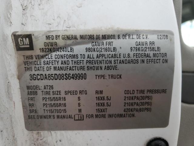 Photo 10 from auction – 2008 CHEVROLET HHR PANEL with VIN 3GCDA85D08S649990