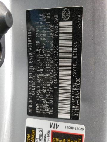 Photo 10 from auction – 2010 TOYOTA CAMRY BASE with VIN 4T1BF3EK0AU113763