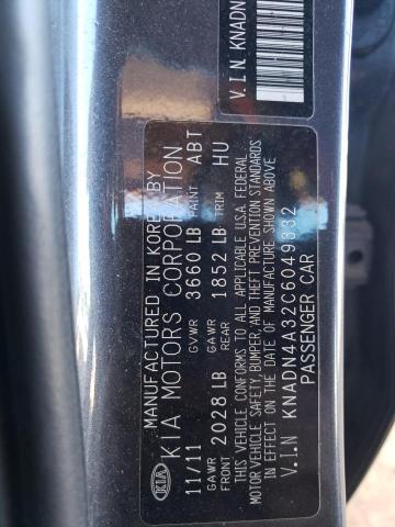 Photo 10 from auction – 2012 KIA RIO EX with VIN KNADN4A32C6049332