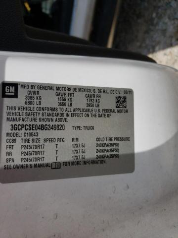 Zdjęcie 10 z aukcji – 2011 CHEVROLET SILVERADO z VIN 3GCPCSE04BG349820