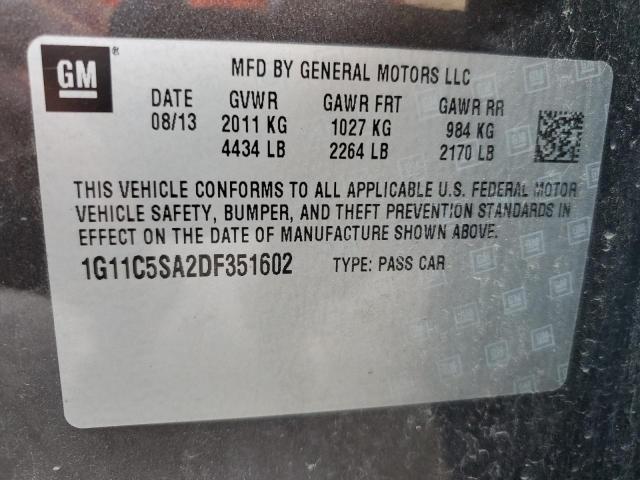 Photo 10 from auction – 2013 CHEVROLET MALIBU  LT with VIN 1G11C5SA2DF351602