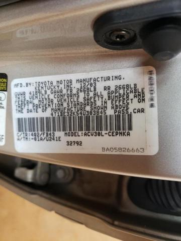 Photo 10 from auction – 2004 TOYOTA CAMRY LE with VIN 4T1BE32K54U303845