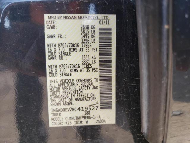 Foto 10 de la subasta – 2011 NISSAN FRONTIER S con VIN 1N6AD0EV2BC419527