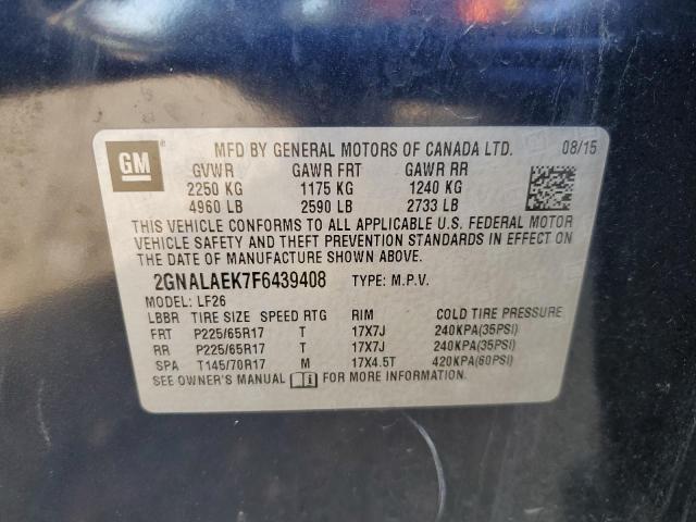 Photo 10 from auction – 2015 CHEVROLET EQUINOX LS with VIN 2GNALAEK7F6439408