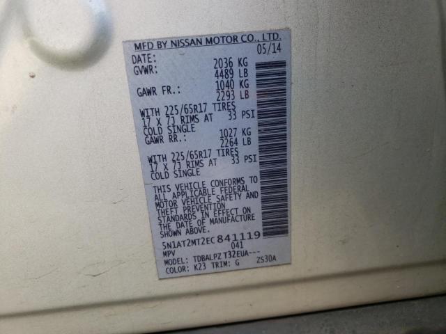 Photo 10 from auction – 2014 NISSAN ROGUE S with VIN 5N1AT2MT2EC841119