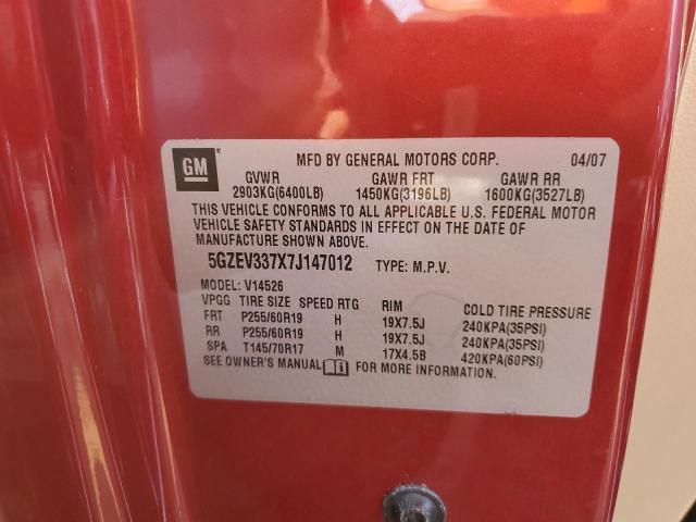 Photo 10 from auction – 2007 SATURN OUTLOOK SP with VIN 5GZEV337X7J147012