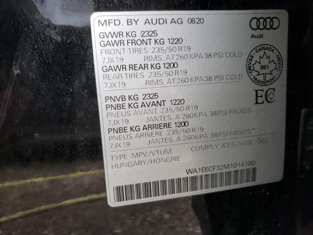 Photo 10 from auction – 2021 AUDI Q3 PREMIUM with VIN WA1EECF32M1014180