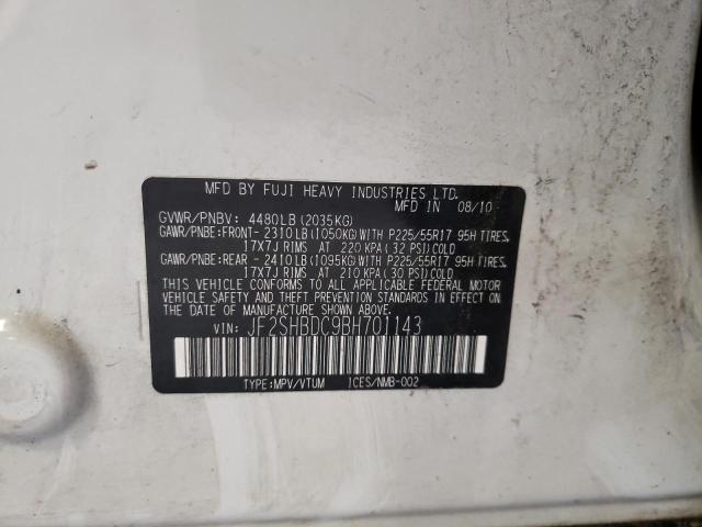 Photo 10 from auction – 2011 SUBARU FORESTER 2 with VIN JF2SHBDC9BH701143