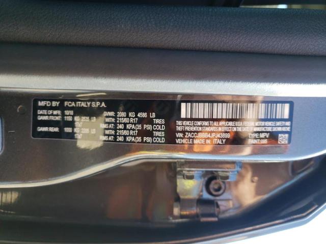 Photo 10 from auction – 2018 JEEP RENEGADE L with VIN ZACCJBBB4JPJ43899