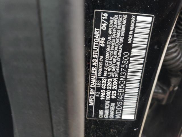 Photo 10 from auction – 2016 MERCEDES-BENZ CLA 250 with VIN WDDSJ4EB5GN375800