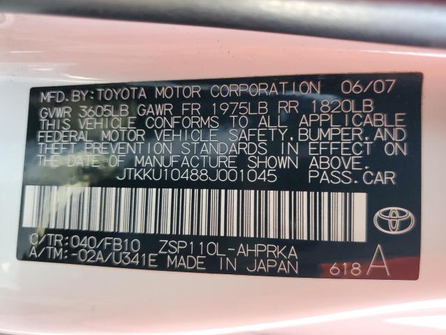Photo 10 from auction – 2008 TOYOTA SCION XD with VIN JTKKU10488J001045