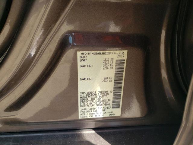 Photo 10 from auction – 2015 NISSAN ALTIMA 2.5 with VIN 1N4AL3AP2FC577067