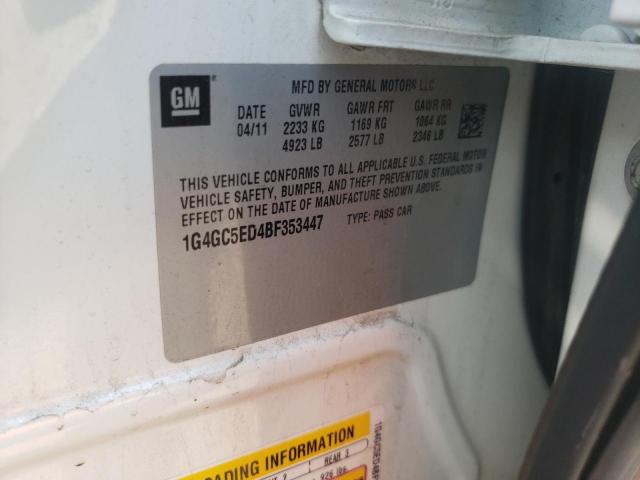Photo 10 from auction – 2011 BUICK LACROSSE C with VIN 1G4GC5ED4BF353447