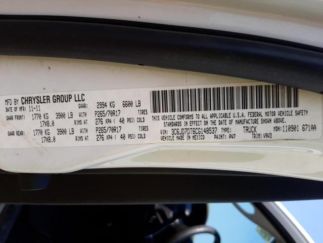 Photo 10 from auction – 2012 DODGE RAM 1500 S with VIN 3C6JD7DT6CG148537