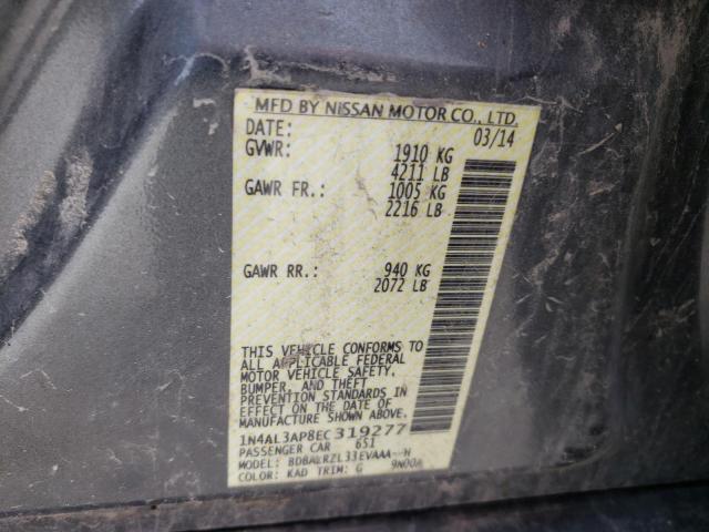 Photo 10 from auction – 2014 NISSAN ALTIMA 2.5 with VIN 1N4AL3AP8EC319277