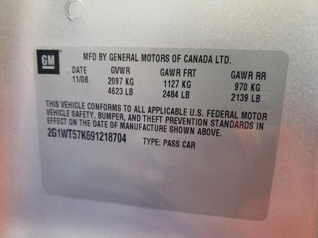 Photo 10 from auction – 2009 CHEVROLET IMPALA 1LT with VIN 2G1WT57K691218704