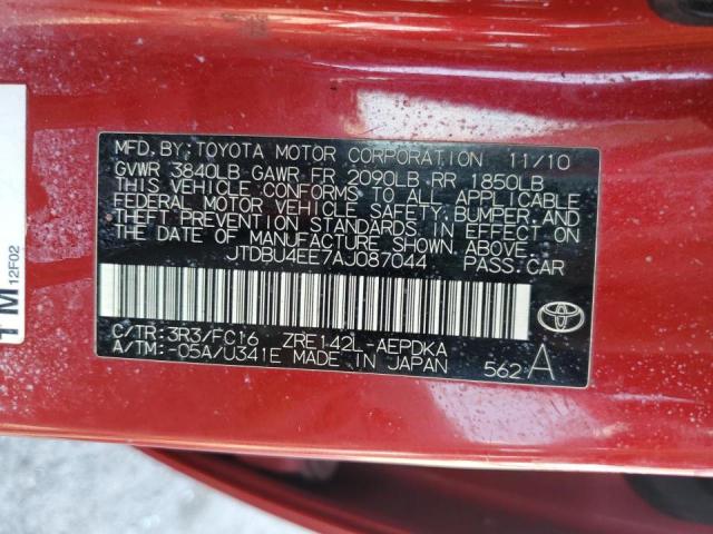 Photo 10 from auction – 2010 TOYOTA COROLLA BA with VIN JTDBU4EE7AJ087044