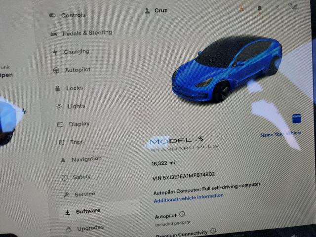 Photo 8 from auction – 2021 TESLA MODEL 3 with VIN 5YJ3E1EA1MF074802