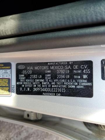 Photo 10 from auction – 2020 KIA FORTE EX with VIN 3KPF54AD0LE221615