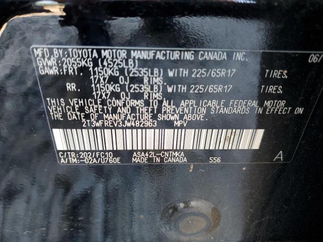 Photo 10 from auction – 2018 TOYOTA RAV4 with VIN 2T3WFREV3JW482963