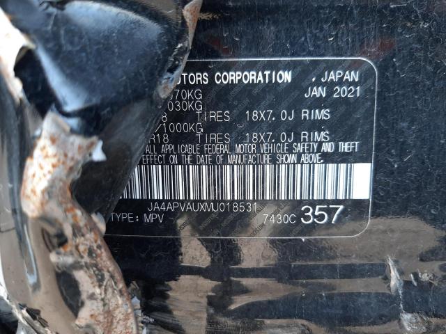 Photo 10 from auction – 2021 MITSUBISHI OUTLANDER with VIN JA4APVAUXMU018531